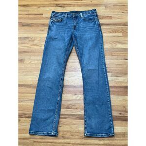 Cody James Men's Jeans Straight Denim Medium Wash Stretch 5-Pockets 32x32 Blue